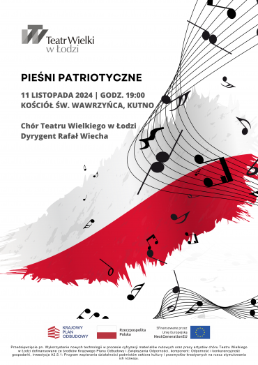 Plakat do spektaklu: PIEŚNI PATRIOTYCZNE