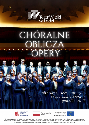 Poster for the spectacle:  CHORAL FACES OF OPERA